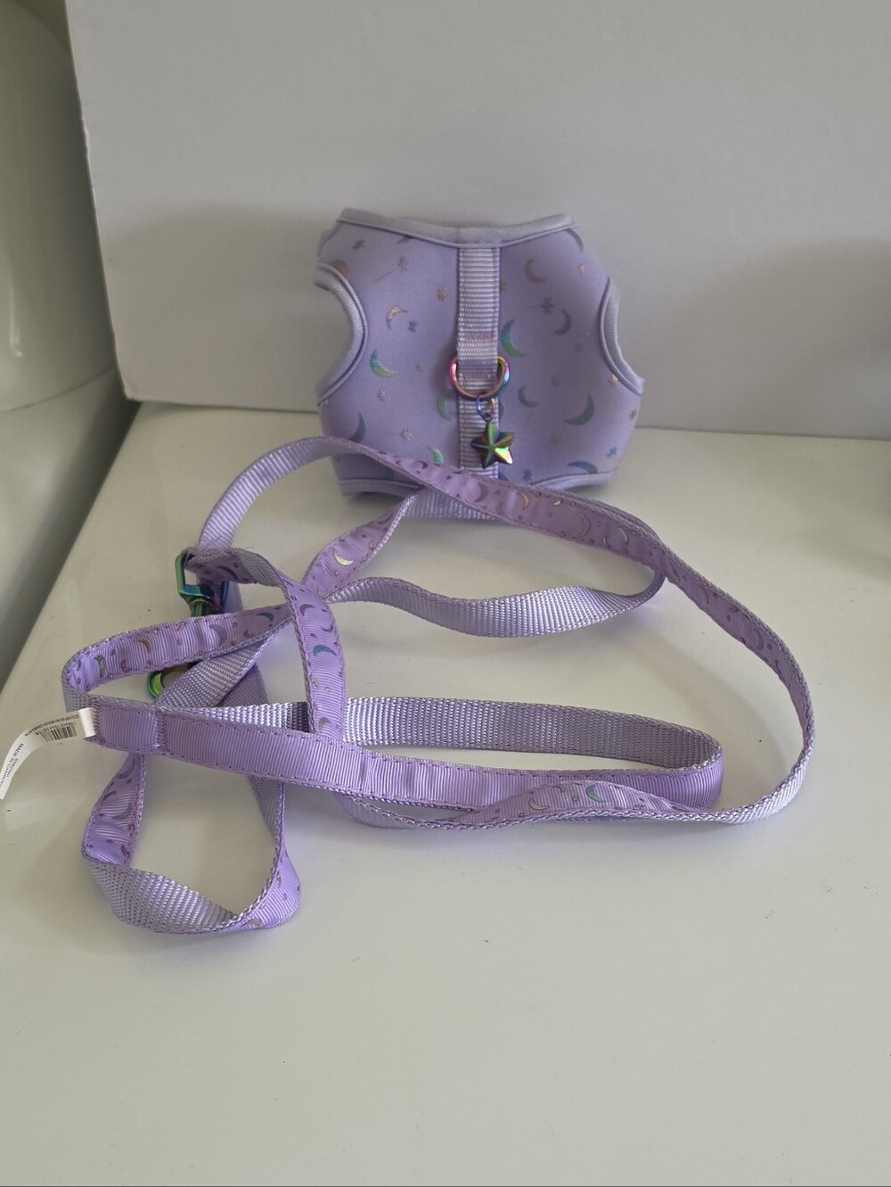 Whisker City Lavender Star Charm Cat Harness & Leash Set